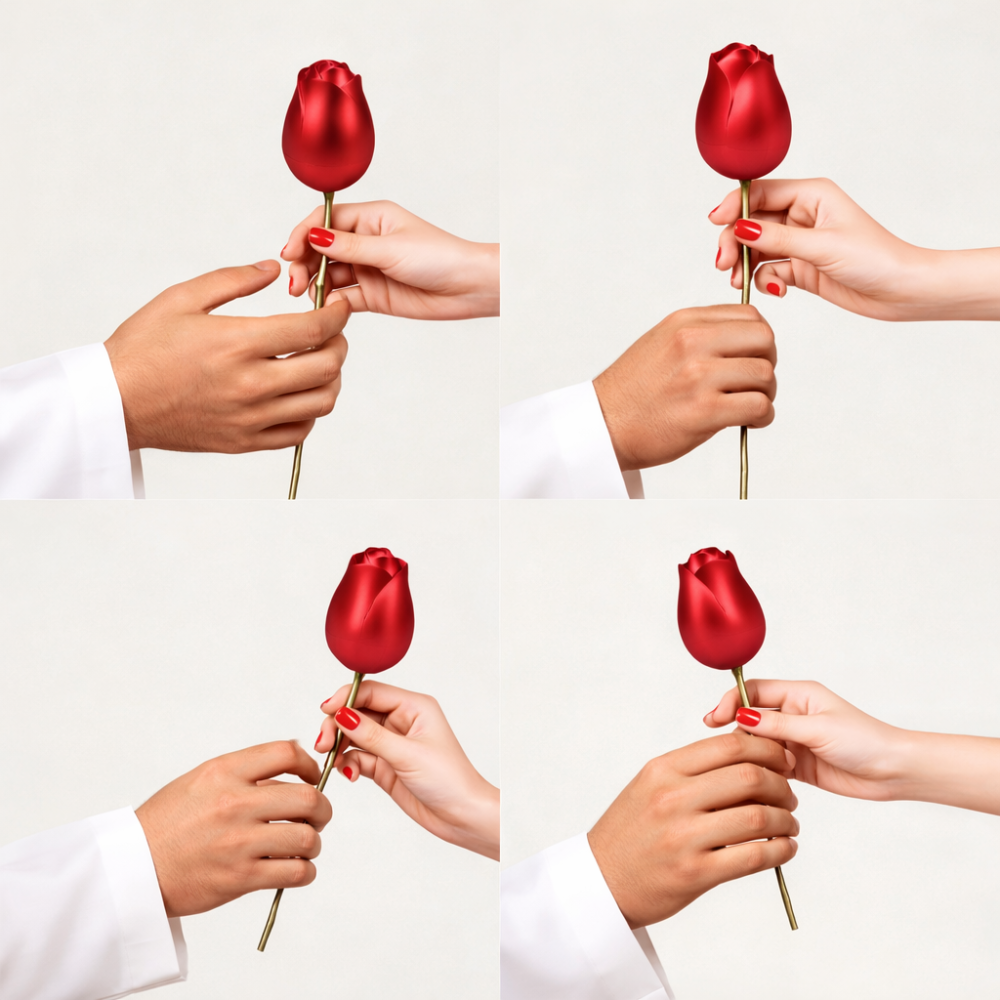 وردة فيلورا مرصعة بالفضة عيار 925 